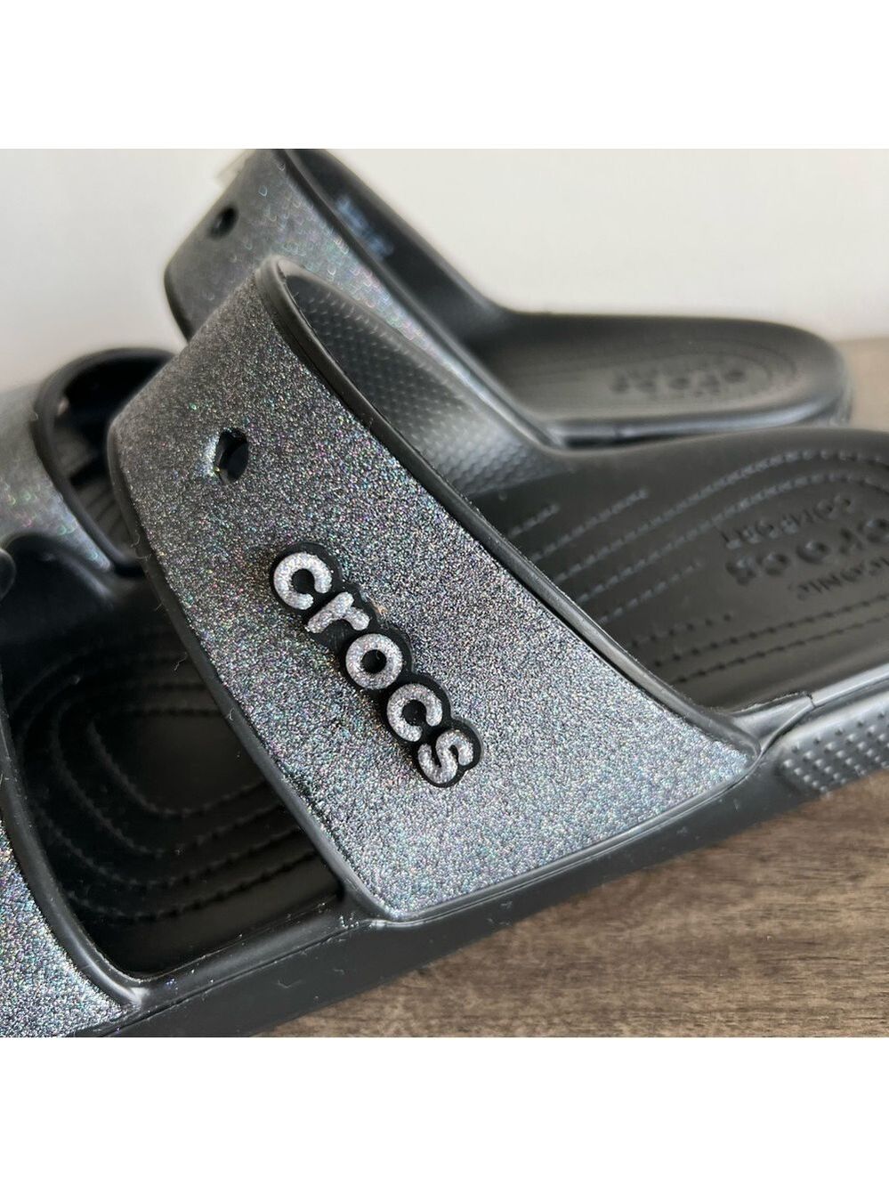 Crocs NEW Men’s Iconic Comfort 2 Strap Glitter II Sandal Size 11 #B1818 - Picture 6 of 9